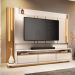 Home Theater Decorativo Punk para TV até 75" com LED Off White/Cinamomo G26 - Gran Belo
