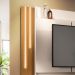 Home Theater Decorativo Punk para TV até 75" com LED Off White/Cinamomo G26 - Gran Belo