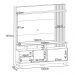Home Theater Decorativo Ripado MDP/MDF Byron Off White/Cinamomo G26 - Gran Belo