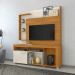 Home Theater Dedalo Prateleira em Vidro MDP até 50 Cinamomo/OffWhite G97 - Gran Belo