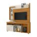 Home Theater Dedalo Prateleira em Vidro MDP até 50 Cinamomo/OffWhite G97 - Gran Belo