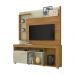 Home Theater Dedalo Prateleira em Vidro MDP até 50 Cumaru/Opala G97 - Gran Belo