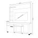 Home Theater Dedalo Prateleira em Vidro MDP até 50 Naturale/OffWhite G97 - Gran Belo