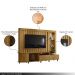Home Theater Durand 2 Portas Deslizantes 4 Nichos MDP até 70 Cumaru G97 - Gran Belo