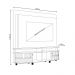 Home Theater Hanso 2 Portas Deslizantes 4 Nichos MDP até 65 Cumaru/Opala G97 - Gran Belo