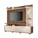 Home Theater Titan com LED TV até 60 Polegadas em Castanho/Off White G26 - Hb Móveis
