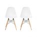KIT 2 Cadeira Decorativa para Sala e Cozinha Garabit Branco G04 - Gran Belo