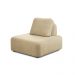 KIt 2 Poltronas Decorativas Santiago Sala de Estar Pés em Madeira Bouclê Bege G89 - Gran Belo