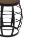 Kit 02 Bancos Decorativos Seat Garden Flora Preto Canela - Gran Belo