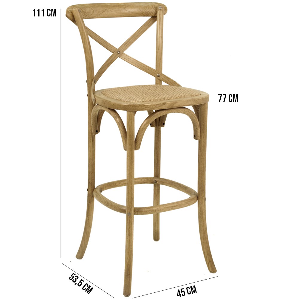 Kit 02 Banquetas Bistrô Gourmet Para Cozinha Blair Fixa Oak - Gran Belo