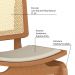 Kit 02 Cadeiras Decorativas Sala de Jantar Madeira Champagne Ravi Linho Bege G60 - Gran Belo