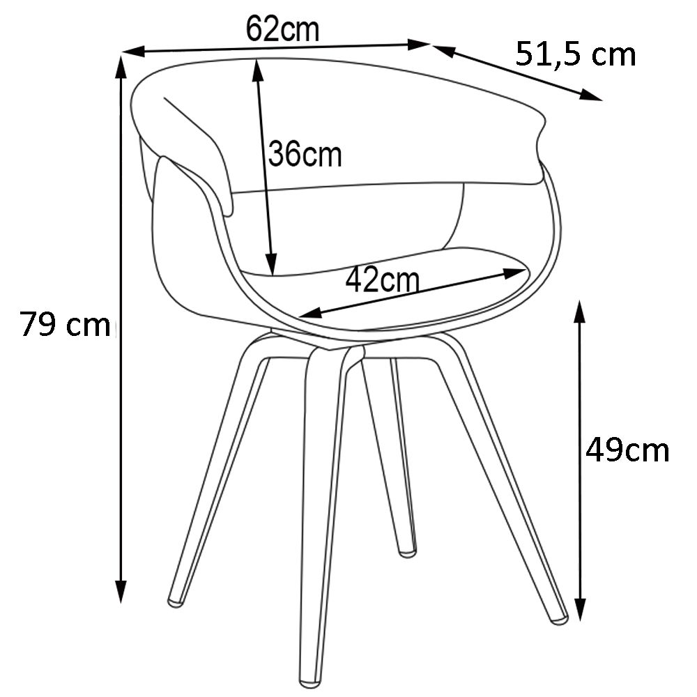 Kit 02 Cadeiras Giratória Decorativa para Sala de Jantar Ohana PU Preto G56 - Gran Belo