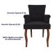 Kit 02 Cadeiras Sala de Jantar Belford Pés Madeira Veludo Preto G48 - Gran Belo