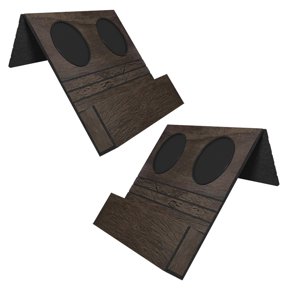 Kit 02 Esteiras Bandejas Com Suporte Para Copos e Controle Para Sofá MDF Tabaco G20 - Gran Belo