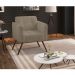 Kit 02 Poltronas Decorativa Bia Couro Bege 66 G58 - Gran Belo