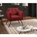 Kit 02 Poltronas Decorativa Bia Couro Vermelho G58 - Gran Belo