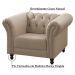 Kit 02 Poltronas Decorativa Maggiore Couro Bege 66 - Gran Belo