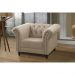 Kit 02 Poltronas Decorativa Maggiore Couro Bege 66 - Gran Belo