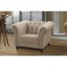 Kit 02 Poltronas Decorativa Maggiore Couro Bege 66 G58 - Gran Belo