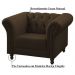 Kit 02 Poltronas Decorativa Maggiore Couro Conhaque - Gran Belo