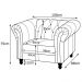 Kit 02 Poltronas Decorativa Maggiore Couro Conhaque G58 - Gran Belo