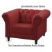 Kit 02 Poltronas Decorativa Maggiore Couro Vermelho - Gran Belo