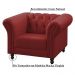 Kit 02 Poltronas Decorativa Maggiore Couro Vermelho G58 - Gran Belo