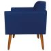 Kit 02 Poltronas Decorativas Isabella Pés Palito Madeira Suede Azul Marinho G19 - Gran Belo