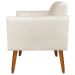 Kit 02 Poltronas Decorativas Isabella Pés Palito Madeira Suede Bege G19 - Gran Belo