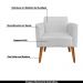 Kit 02 Poltronas Decorativas Isabella Pés Palito Madeira Suede Cinza G19 - Gran Belo