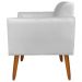 Kit 02 Poltronas Decorativas Isabella Pés Palito Madeira Suede Cinza G19 - Gran Belo