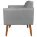 Kit 02 Poltronas Decorativas Isabella Pés Palito Madeira Suede Grafite G19 - Gran Belo