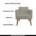 Kit 02 Poltronas Decorativas Isabella Pés Palito Madeira Suede Nude G19 - Gran Belo