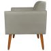 Kit 02 Poltronas Decorativas Isabella Pés Palito Madeira Suede Nude G19 - Gran Belo