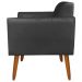 Kit 02 Poltronas Decorativas Isabella Pés Palito Madeira Suede Preto G19 - Gran Belo