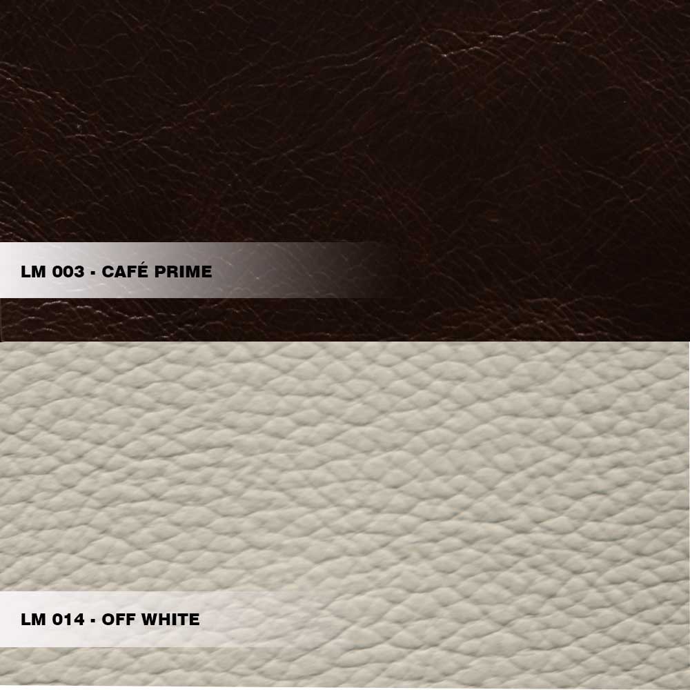Kit 02 Poltronas Decorativas Pablo Couro OffWhite/Café G34 - Gran Belo