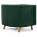 Kit 02 Poltronas Decorativas Para Sala de Estar Base de Madeira Ferrara Veludo Verde G15 - Gran Belo