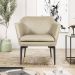Kit 02 Poltronas Decorativas Rosalie Couro Bege G34 - Gran Belo
