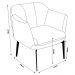 Kit 02 Poltronas Decorativas Rosalie Couro Bege G34 - Gran Belo