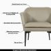 Kit 02 Poltronas Decorativas Rosalie Couro Bege G34 - Gran Belo