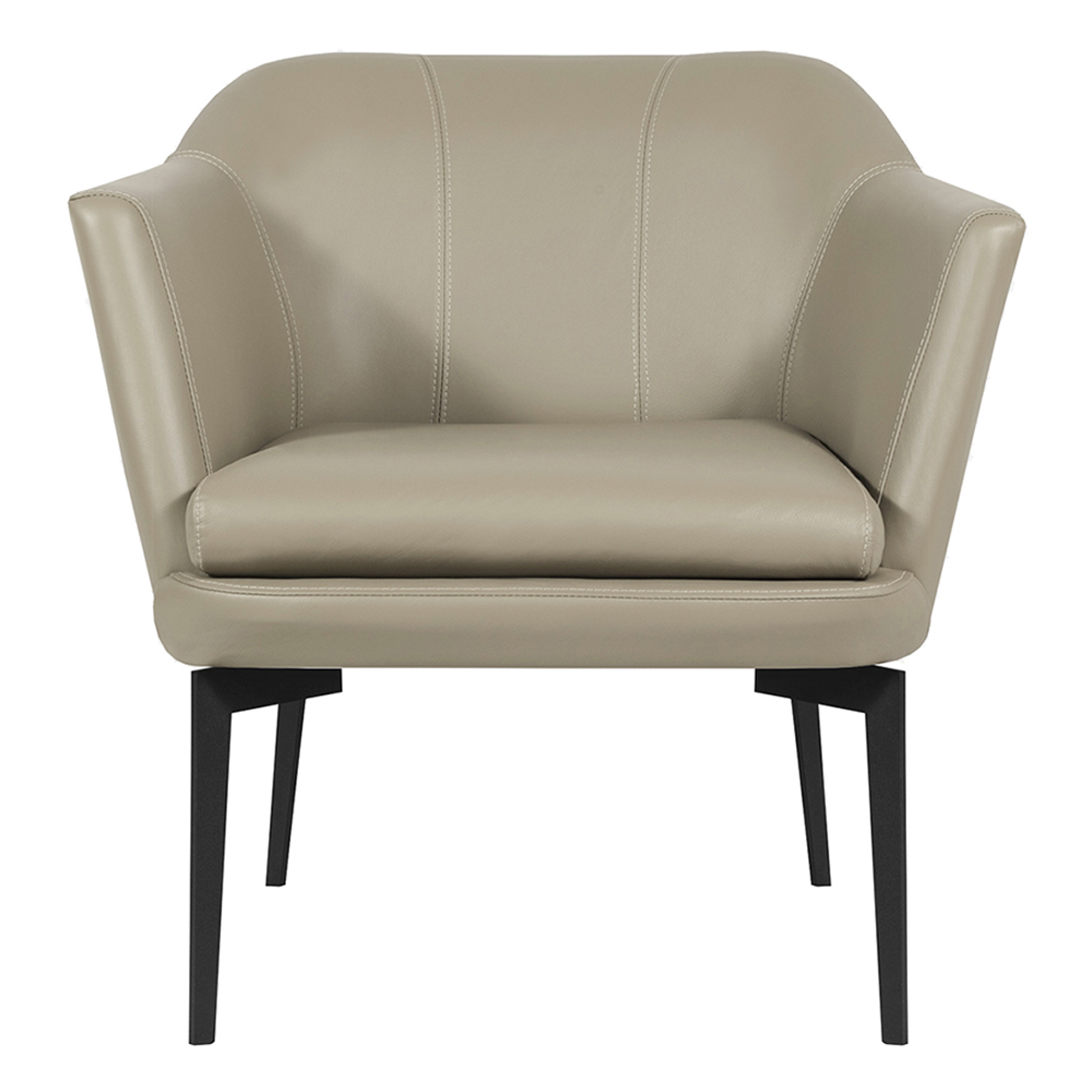Kit 02 Poltronas Decorativas Rosalie Couro Bege G34 - Gran Belo