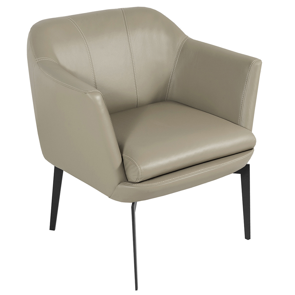 Kit 02 Poltronas Decorativas Rosalie Couro Bege G34 - Gran Belo