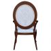 Kit 02 Poltronas Decorativas Sala de Estar Base Madeira Maciça Adrie Sarja Bege/Imbuia G36 - Gran Belo