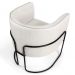 Kit 02 Poltronas Decorativas Sala de Estar Base de Aço Preto Nix Linho Creme - Gran Belo