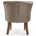 Kit 02 Poltronas Decorativas Sala de Estar Base de Madeira Ayla Veludo Marrom Claro G15 - Gran Belo