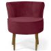 Kit 02 Poltronas Decorativas Sala de Estar Base de Madeira Ayla Veludo Marsala G15 - Gran Belo