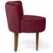 Kit 02 Poltronas Decorativas Sala de Estar Base de Madeira Ayla Veludo Marsala G15 - Gran Belo