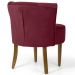 Kit 02 Poltronas Decorativas Sala de Estar Base de Madeira Ayla Veludo Marsala G15 - Gran Belo