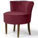 Kit 02 Poltronas Decorativas Sala de Estar Base de Madeira Ayla Veludo Marsala G15 - Gran Belo