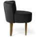 Kit 02 Poltronas Decorativas Sala de Estar Base de Madeira Ayla Veludo Preto G15 - Gran Belo